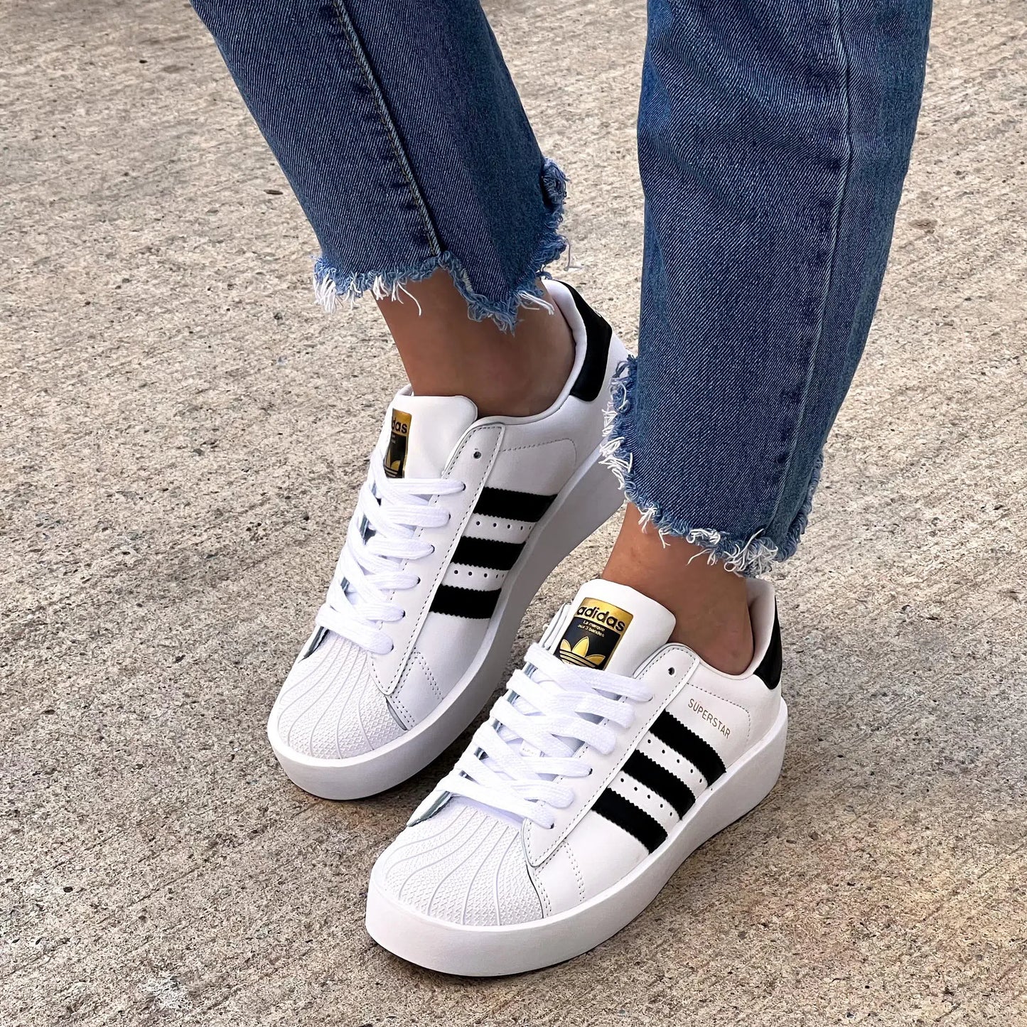 ADIDAS SUPER STAR BLANCO L NEGRAS