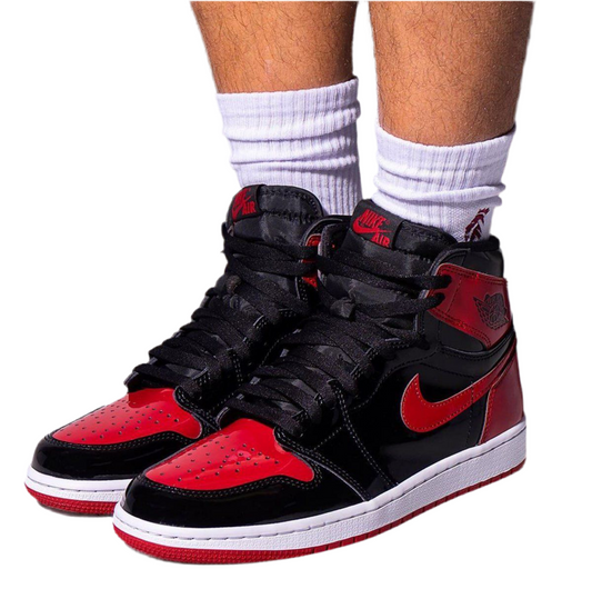 JORDAN RETRO 1 ROJO NEGRO CHAROL