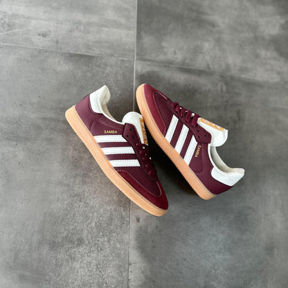 ADIDAS SAMBA OG Maroon Gold Metallic