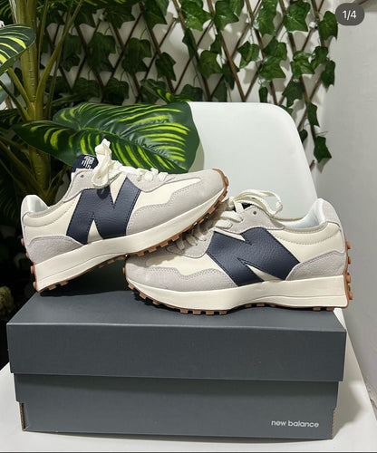 NEW BALANCE 327 BEIGE AZUL