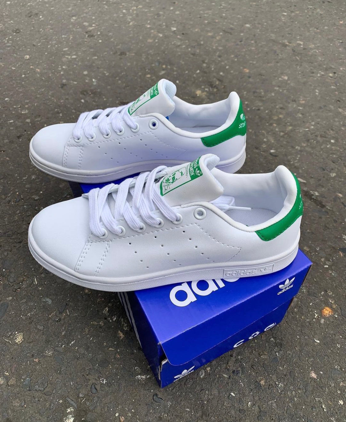 Adidas stan smith blanco y verde hotsell