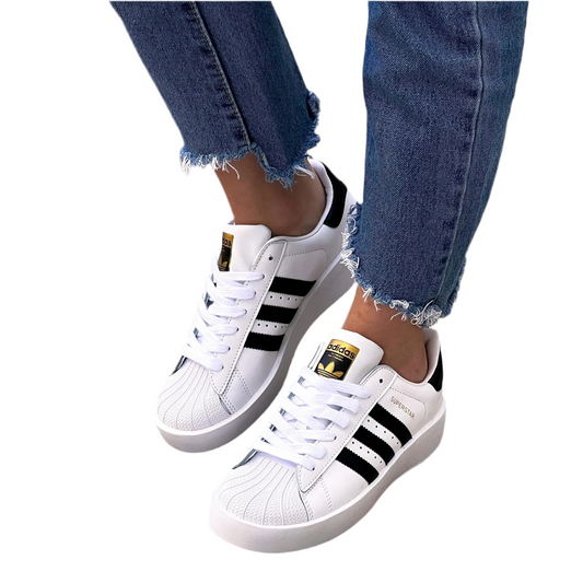 ADIDAS SUPER STAR BLANCO L NEGRAS